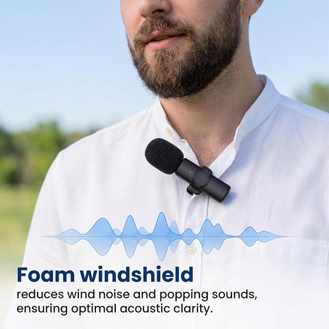 Microphone Cover, 8 PCS Mini Wireless Furry Mic Windscreen & Foam Cover Set Windproof Microphone Windscreen Wind Muff Foam Mic Covers for Lavalier Microphones, to Reduce Plosive Highlight the Vocals - Image 7