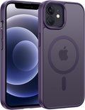 FNTCASE for iPhone 12/iPhone 12 Pro Case Purple: Fit for MagSafe | Translucent Magnetic Camera Protection Slim Cases, 14FT Military Grade Drop Tested, Matte Shockproof Cover by FNTCASE