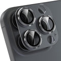 Choiche for iPhone 16 Pro/iPhone 16 Pro Max Camera Lens Protector | Full Camera Cover with 9H Tempered Glass Lens Screen Protector Metal Ring Decoration Accessories (Black) by Choiche