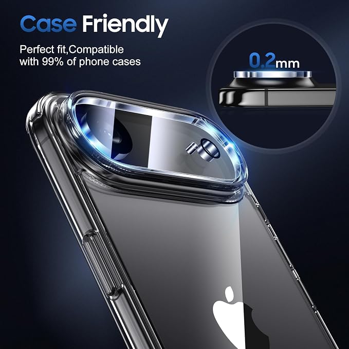 UniqueMe Compatible for 3 Pack iPhone Air Camera Lens Protector | Drop Protection, Case Friendly, 9H Tempered Glass, Camera Cover Screen, Update New Version - Image 6