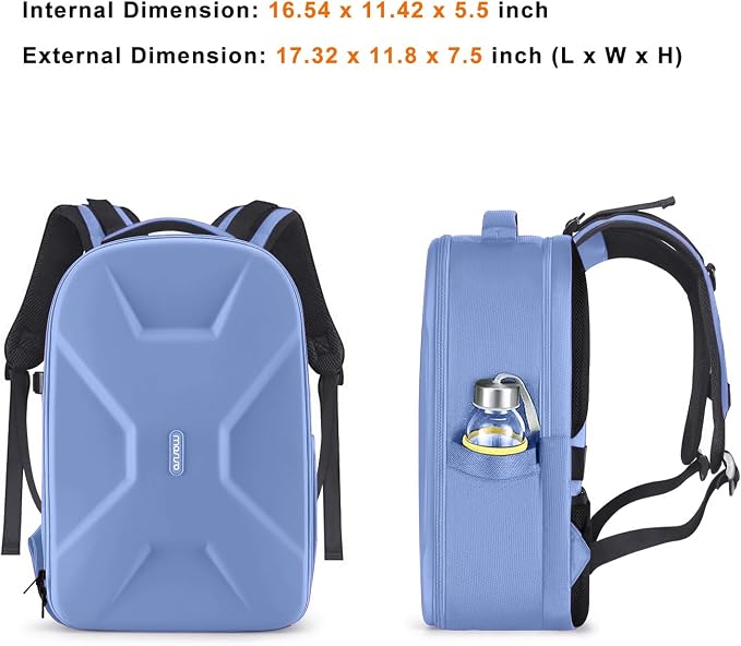 MOSISO Camera Backpack, DSLR/SLR/Mirrorless Photography Camera Bag | 15-16 inch Waterproof Hardshell Case with Tripod Holder&Laptop Compartment Compatible with Canon/Nikon/Sony, Slate Blue - Image 7