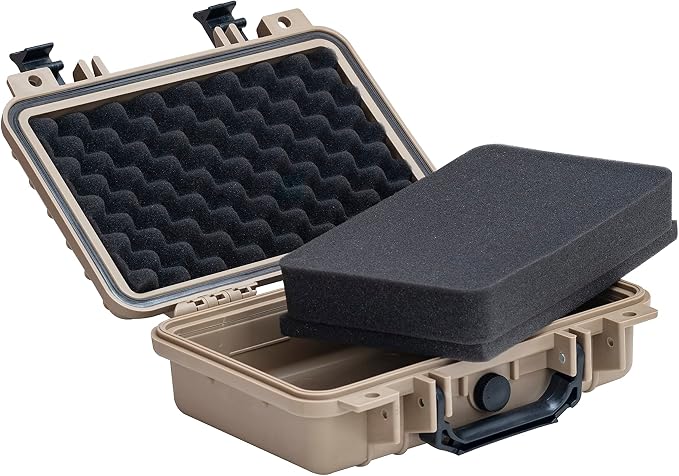 MEIJIA Portable All Weather Waterproof Protective Hard Case, Small Camera Case,Dry Case with Customizable Foam,Fit Use of Drones, Camera,Equipments, 11.65 ”x8.35”x3.78” - Image 3
