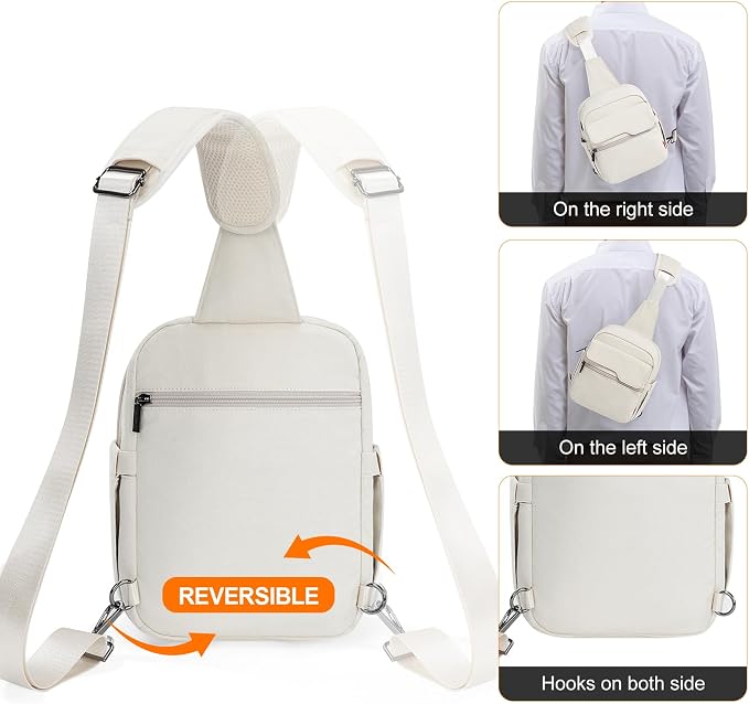 Cwatcun Camera Bag Sling Canvas, Crossbody Case with Rain Cover | Fits 1DSLR+1lens +7.9"iPad +6.1"phone. Travel Photography Bag for Canon, Nikon, Sony, Fuji DSLR/SLR/Mirrorless Cameras, Lens - Image 4
