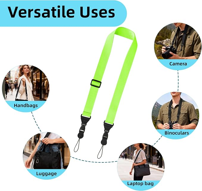 Adjustable iPad Strap:Comfortable Nylon Neck Strap Lanyard | for iPad/Samsung Tablet Case,Camera Binocular Crossbody Laptop Luggage Bag - Image 7