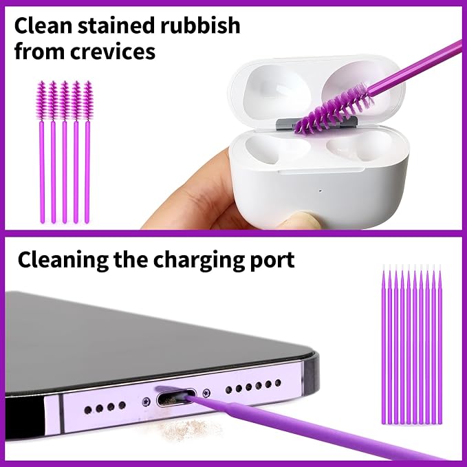 Cleaner Kit for Airpod, Phone Earbud Cleaning Putty, fit for iPhone Speaker | Cleaning Kit fit for iphone port Earbud Phone Ear Wax Dirt, Cleaning with Putty, Cleaning Pen, Cleaning Cloth & Brushes - Image 5