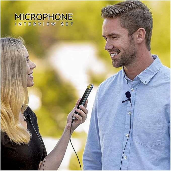 Lavalier Clip on Microphone, Portable Lav Mic for Android Smartphone Camera Podcast Laptop, Hands Free Recording Mic for YouTube,Interview,Video (3 Packs) - Image 5
