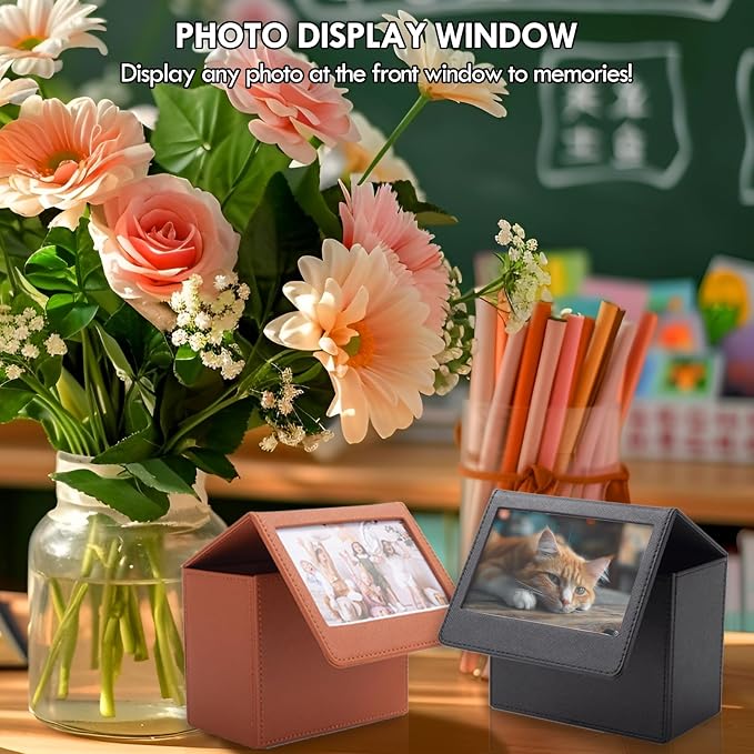Photo Storage Box for Instax Wide/Polaroid Now+/I-Type/OneStep2 Instant Film, 3.5x4.25” Photo Holder fits for Fujifilm Instax Wide 400/300 Wide Picture Display - Black - Image 7