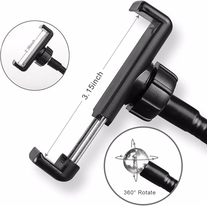 Sokani Selfie Ring Light with Cell Phone Holder and Stand Bracket for YouTube TIK Tok Tiktok Zoom Video Conference Live Stream Makeup Dimmable LED Circle RingLight for iPhone Android Mobile Smartphone - Image 3