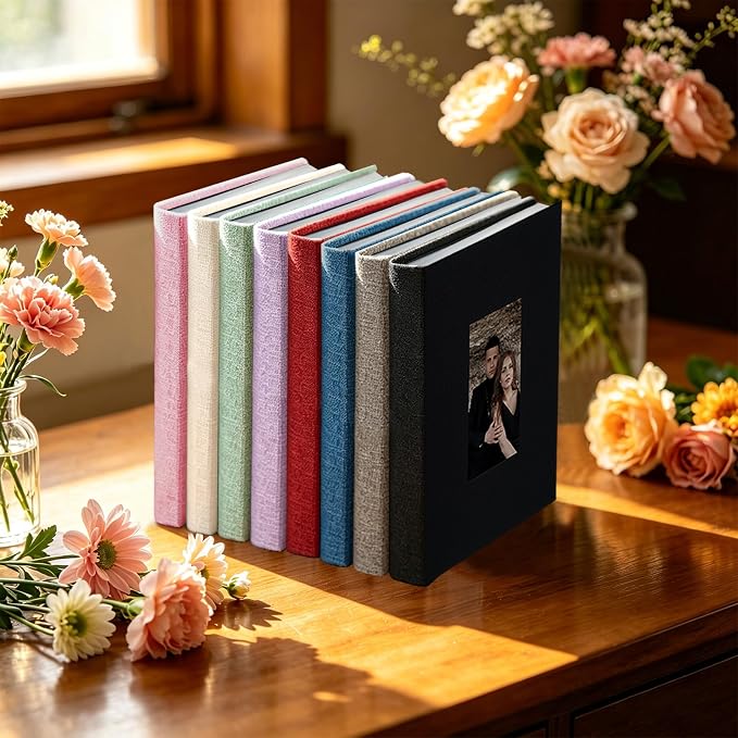 Photo Album 8x10, Pack of 2 Linen Picture Book, 26-Page Album Holds 52 Photos Art Presentation Folder for Picture or Certificates Storage - Image 6