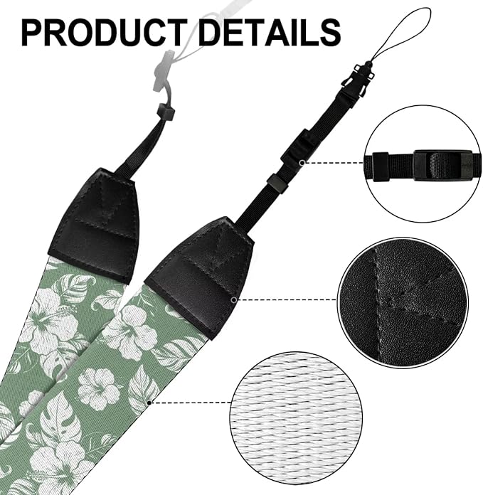 Coldinair Black Adjustable Camera Strap Universal Neck & Shoulder Soft Padded Strap for All DSLR Cameras,Binoculars - Image 7