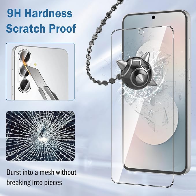 2 Pack Compatible with Samsung Galaxy S25 FE Screen Protector,with Alignment Frame,9H Tempered Glass Film,HD Clear Scratch Resistant,Bubble-Free for Samsung Galaxy S25 FE Screen Protector. - Image 5