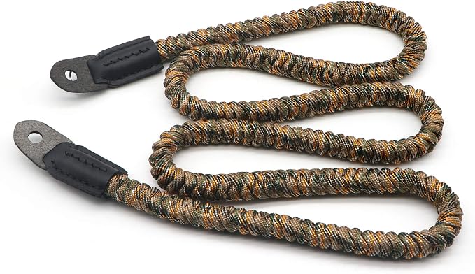 Paracord Woven Camera Neck Shoulder Strap Belt Hand Compatible with Canon Nikon Sony Olympus Pentax Fujifilm Panasonic SLR DSLR Digital Mirrorless Cameras 42 inch Camouflage - Image 4
