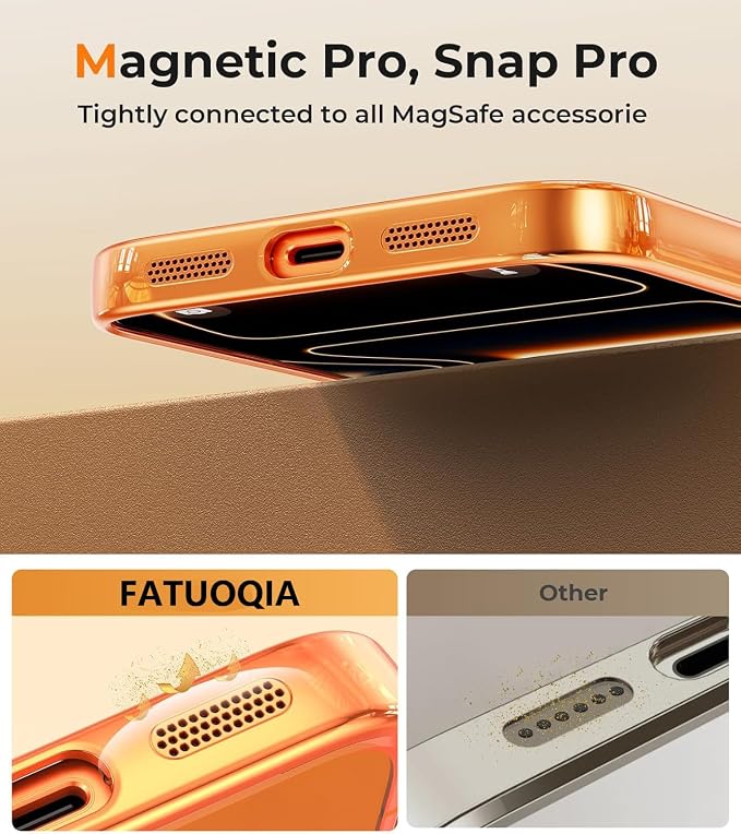 Magnetic Glossy Case for iPhone 17 Pro Max,iPhone 17 ProMax Phone Case Slim Clear Luxury with Screen Protector & Camera Protector [Compatible with MagSafe], Shockproof Cover for iPhone 17 Max-Silver - Image 5
