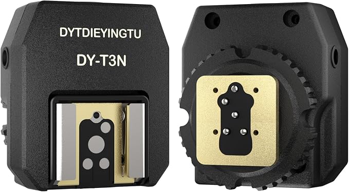 DY-T3N for Nikon Camera Flash Hot Shoe Adapter Mount Top-Mounted Expansion Accessory: Multi-Flash synchronous Shooting with Cable Converter A Set with 3 Wires (DY-T3N N03) - Image 2