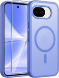 FNTCASE for Google Pixel 10a Case, Fit for Magsafe, with Screen Protector | Translucent Matte Magnetic Back, 14FT Military Grade Drop Protection, Slim Shockproof Protective Phone Cover, Ultramarine by FNTCASE