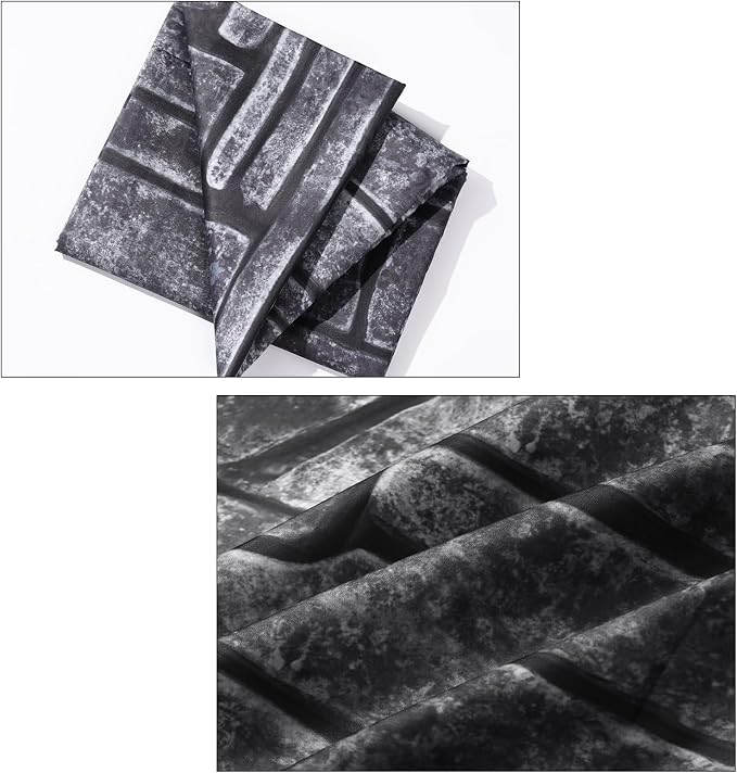10 x 8 ft Gray Brick Wall Backdrop Fabric Brick Photo Background | Large Polyester Brick Backdrop Cover for Photoshoot Home Fireplace Decoration, Newborn Birthday Party Decor - Image 4