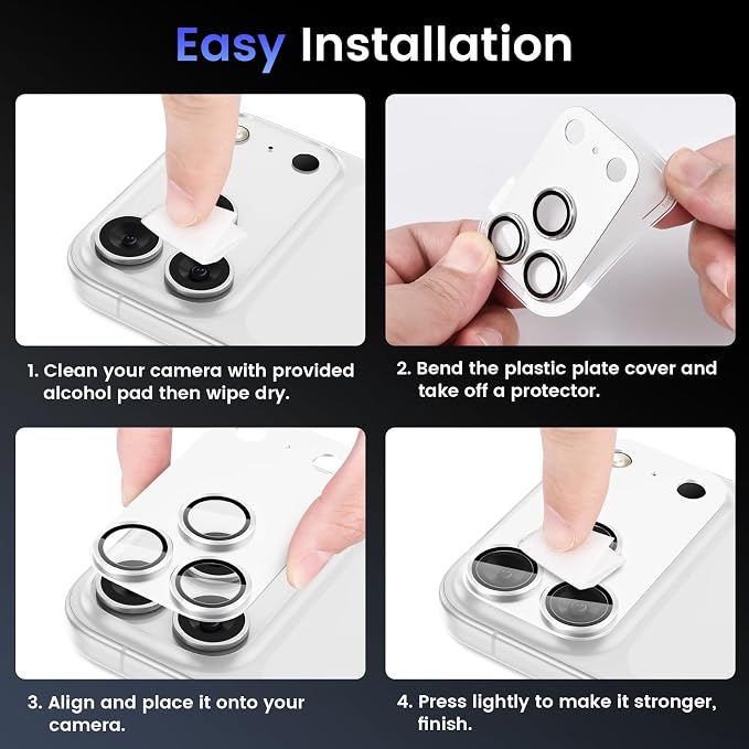 Tensea for iPhone 17 Pro Max Camera Lens Protector | Metal Aluminum Alloy Tempered Glass Cover Camera Screen Protector Accessories, Case Friendly - Image 7
