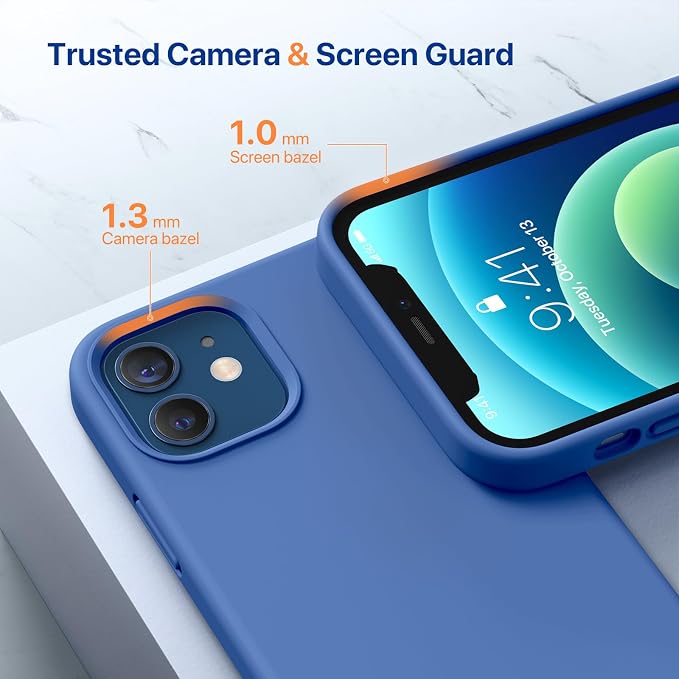 Miracase Silicone for iPhone 12 Case and iPhone 12 Pro Case, Sky Blue | Liquid Silicone Gel Rubber Shockproof Drop Protection Phone Case for iPhone 12/12 Pro 6.1 inch - Image 5