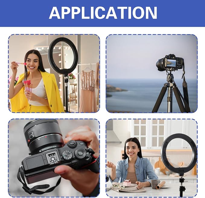 Ring Light Phone Holder with Hot Shoe & 1/4 Adapter, Adjustable Gooseneck | Universal Camera Phone Holder, Flexible Phone Mount Attachment Replacement for Camera, Ring Light & Tripod Stand - Image 4