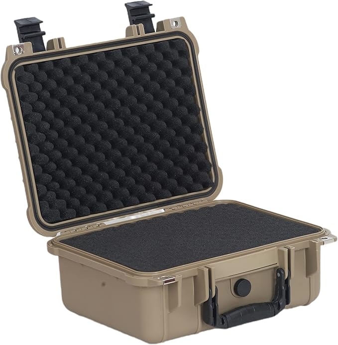 MEIJIA All Weather IP67 Waterproof Hard Camera Case,Hard Protective Case,Hard Case with Customizable Foam,Fit Use of Drones,Camera,Equipments,Pistols(Desert Tan,13.35 x11.63x5.98inches) - Image 7
