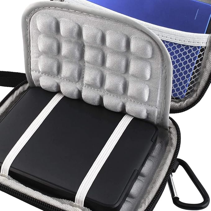 Lacdo Hard Drive Carrying Case for Western Digital WD Elements/WD My Passport/My Passport Ultra Portable External Hard Drive HDD 1TB 2TB 4TB 5TB 6TB USB 3.0 Protective Storage Travel Bag, Blue - Image 6