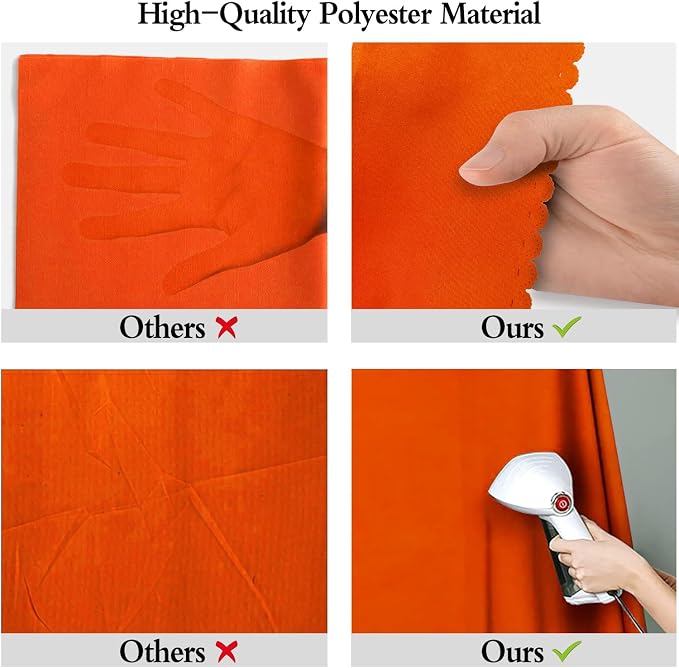 Orange Photography Backdrop for Photoshoot, Fabric 8x10ft | Polyester Studio Photo Backgrounds, Non Reflective, Easy to Hang, for Portrait Shoot, Product, Party Decor, Video Creation - Image 6