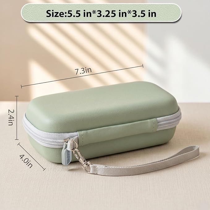 Film Camera Case for Kodak EKTAR H35 H35N Half Frame Film Camera | Camera and 35mm Film Rolls Storage, Mesh Pocket for Small Accessories, Travel and Home Organization; Slim, Green, Case Only - Image 6