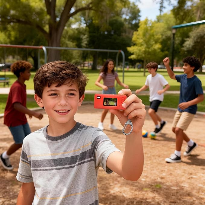 Silicone Case for Kodak CHARMERA Millennium Keychain Mini Digicam Blind Box | Soft Keychain Camera Sleeve, Precise Cutouts, Case-On Charging & SD Card Access, For Collectors & Daily Carry, Red - Image 7