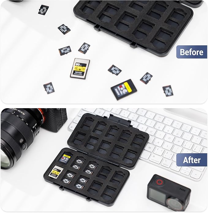 [Large Capacity] CFexpress Type A Card Case Storage (Not Fit Type B), 60 Slots Memory Card Organizer Holder Box for 40 TF Micro SD & 20 CFexpress Type-A Cards, for Sony A7RV A7SIII A7IV A7R5 A1 A9M3 - Image 6