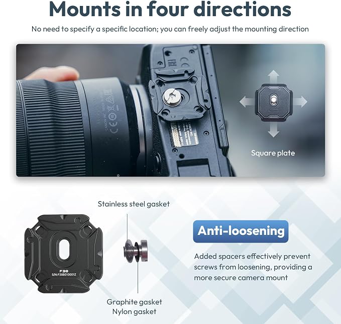 FALCAM F38 Quick Release Kit V2, Quick Release System, Base and Plate with 1/4" and 3/8" Screw Thread for Tripod, Monopod, Stabilizer, Slider - F38B3404 | Quick Release System, Base and Plate with 1/4" and 3/8" Screw Thread for Tripod, Monopod, Stabili... - Image 3