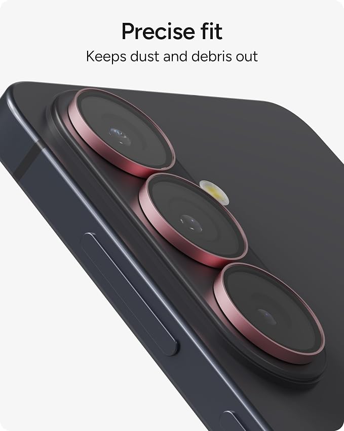 ZAGG Glass Elite Samsung Galaxy S26 Camera Lens Protector - Pink, Anti-Reflective, 5X Stronger Impact & Scratch Resistant Aluminosilicate Glass - Easy Installation, Smudge-Free Surface - Image 8