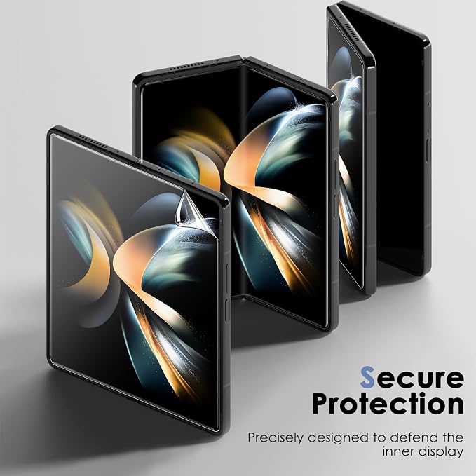 Fotbor [3+3+3 Pack Screen Protector Set for Samsung Galaxy Z Fold 4 - Including Inner Screen Flexible Film, Back Screen Tempered Glass Protector and 1 Set of Camera Lens Protector - Image 9
