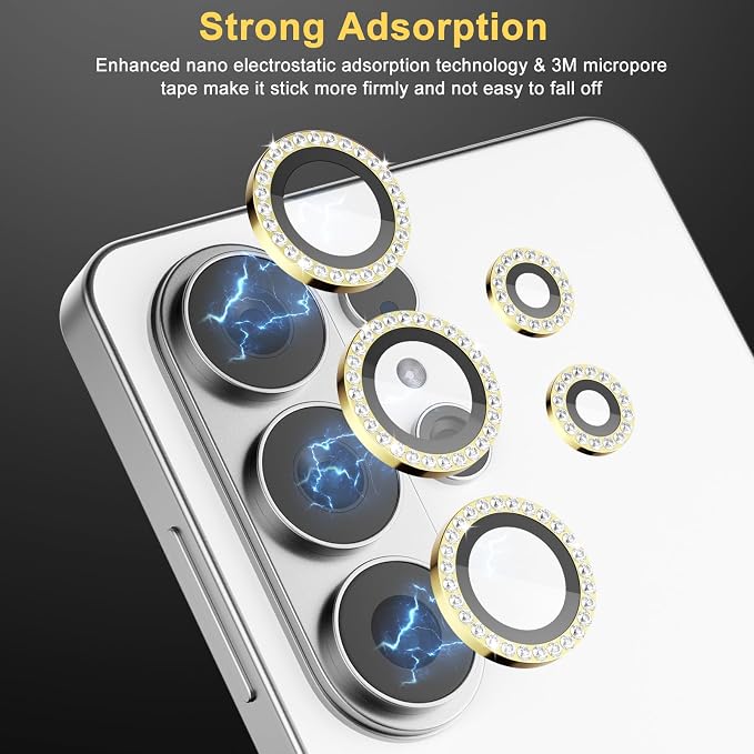 Camera Lens Protector for Samsung Galaxy S26 Ultra, Diamond Gold | Tempered Glass, Auto-align Tray, Easy Installation, Case Friendly, Anti-Scratch, HD Clear, Ultra Slim - Image 4