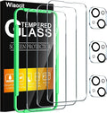 Wiaocit Tempered Glass Screen Protector for iPhone 13 | 3+3 Pack, 9H Hardness, Camera Lens Protector, Installation Frame, Bubble Free, Case Friendly by Wiaocit