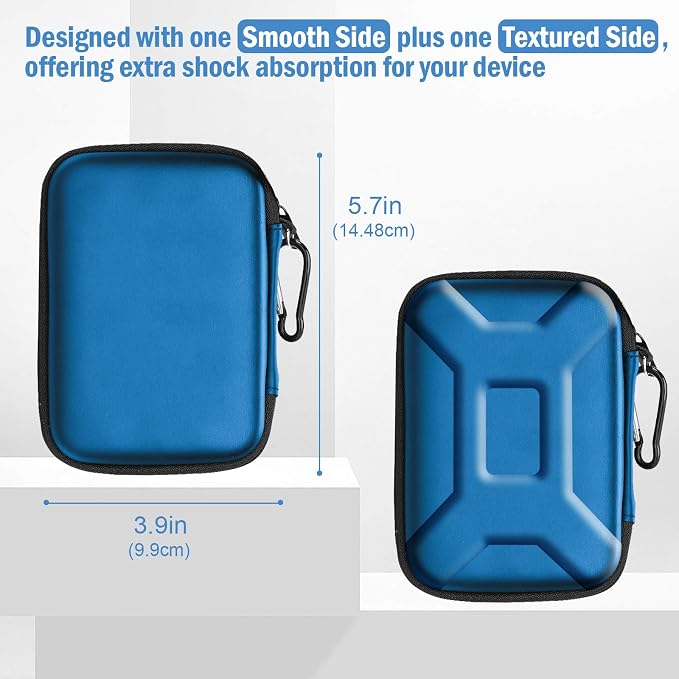 ProCase External Hard Drive Travel Case for 2.5" HDD/SSD -Navy | Fits Seagate Portable, Samsung T9, WD Elements, My Passport, Toshiba Canvio Basics, 1TB-5TB Drives, USB 3.0 HDD/SSD Storage - Image 6