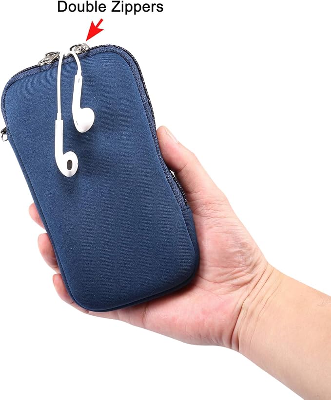 Phone Sleeve Pouch for iPhone 17 16 Pro Max, Galaxy S26 S25 24 Ultra | Neoprene Cell Phone Case for Samsung Galaxy A17 A16 A07 A06 A37, Moto G Play / G Power 2026 2025 with Neck Lanyard Zipper - Image 5