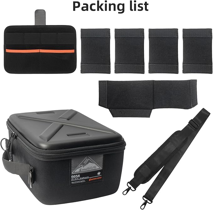 Besnfoto Hard Shell Camera Case Small, Shockproof Waterproof Camera Carrying Bag, Protective Photography Bag for DSLR/SLR/Mirrorless Cameras, Lenses with Shoulder Strap, Camera Sleeve - Image 7