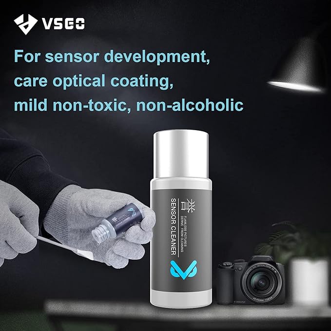 VSGO APS-C Sensor Cleaning Kit | for Nikon Sony Canon DSLR Camera Cleaning, 12Pcs 16mm Sensor Cleaning Swabs & 10ml Sensor Cleaner, VS-S02-12 - Image 3
