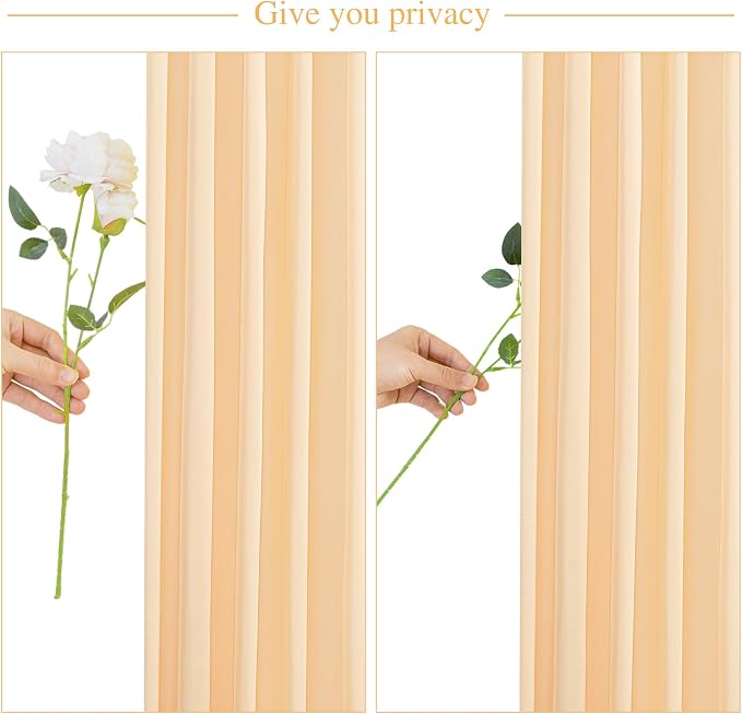 10x10 Dark Champagne Backdrop Curtain for Parties Wedding Baby Shower Wrinkle Free Photo Curtains Backdrop Drapes Fabric Decoration for Bridal Shower 5ft x 10ft,2 Panels - Image 7