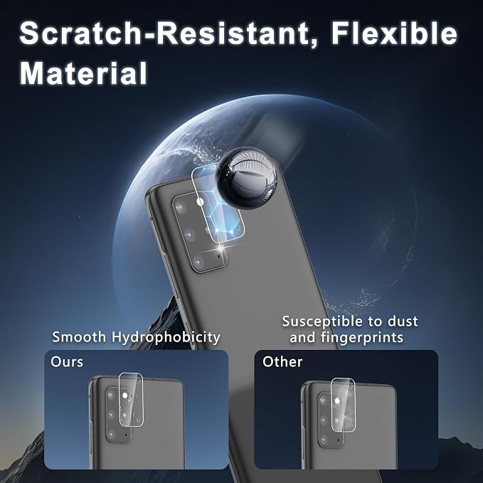 2+2 Pack for Samsung Galaxy S20 Plus Screen Protector and Camera Protector | Fingerprint Support, Case Friendly, Bubble-Free, 9H Hardness, HD Clear Glass, Scratch-resistant - Image 4
