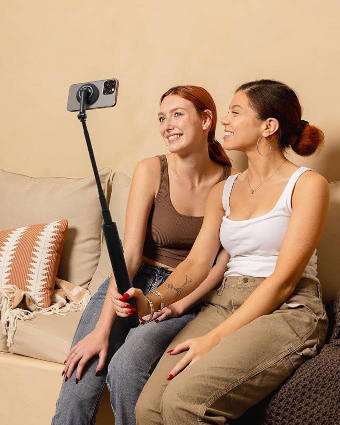 KraftGeek Magnetic Phone Tripod for iPhone, JustTap Tripod for MagSafe | 66" Auto-Open Selfie Stick Tripod, N52 Magnetic Mount, Portable Phone Tripod Stand for Travel, Video Recording & Vlogging - Image 9