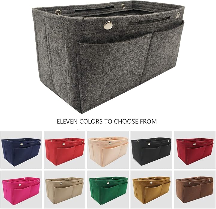 LEXSION Purse Organizer Insert Multi Pocket Bag Organizer Shaper | zipper bag, tote shaper, multi pocket bag, handbag shaper, various sizes - Image 6