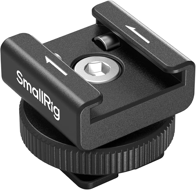 SmallRig Cold Shoe Mount Adapter for Wireless Microphones for DJI Mic- 4822 | Fits for DJI Mic, for RODE Wireless Go II, for Saramonic BLink 900 B&for Hollyland C1, 1/4"-20 Threaded Hole by SmallRig