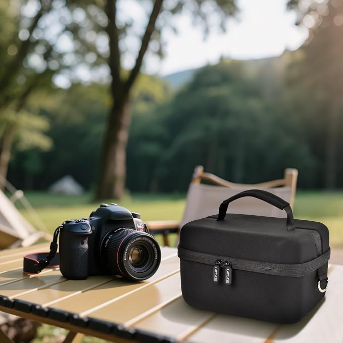 GWCASE Camera Case for Canon EOS R50 R100 T7 R5/R6 with Kit Lens, M | Shockproof EVA Hard Shell, Soft Interior; Detachable Divider, 4 Mesh Pockets; Crossbody Strap; Travel & Daily Carry,Box Only - Image 9