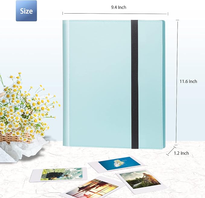 432-Pocket Photo Album For Polaroid 2x3 In Photos Instant Camera | Fit Fujifilm Instax Mini Series, Evo, Liplay Instant Cameras, Photo Book For Birthday, Anniversary, Families Memories, Blue - Image 6