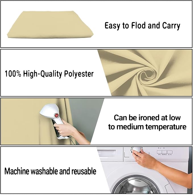 Tan Photography Backdrop for Photoshoot, Fabric 6x9ft | Polyester Studio Photo Backgrounds, Non Reflective, Easy to Hang, for Portrait Shoot, Product, Party Decor, Video Creation - Image 7