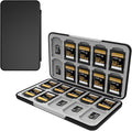 Memory Card Case with 40 Card Slots for SD and Micro SD Cards | Portable SD Card Holder, Hard ABS Shell with Soft Silicone Lining, Precise Card Slots,Magnetic Closure for daily travel by Anyskill