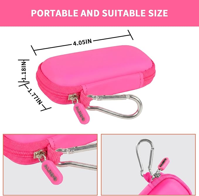 USB Flash Drive Case, SD Card/Thumb Drive/Memory Cards Holder, Bag Only | SDXC/SDHC Storage, Electronic Accessories Organizer for SanDisk / for Samsung, for Students/IT/Office/School/Travel, RoseRed - Image 3