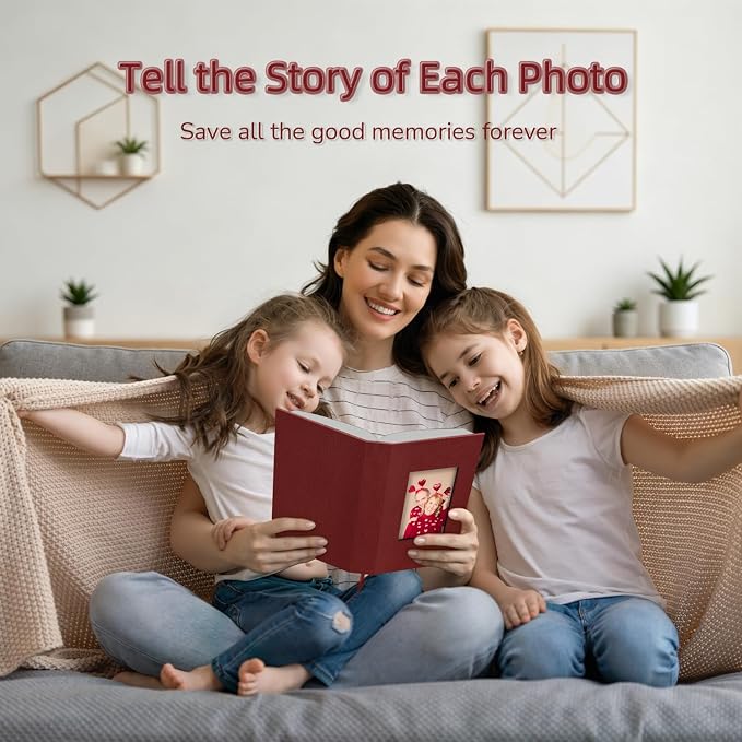 Popotop Photo Album 4x6-300 Photos Linen Cover Photo Books with 300 Horizontal Pockets,Slip-in Picture Albums for Family Wedding Anniversary Baby Vacation Pictures - Image 6