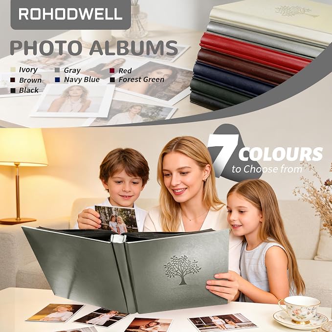 Photo Album 4x6 600 Pockets Photos, Large Capacity Leather Cover Photo Book | Slip-In Horizontal & Vertical Pockets Acid-Free Waterproof Picture Albums Great for Family Baby Wedding Holiday & Anniversary - Image 7